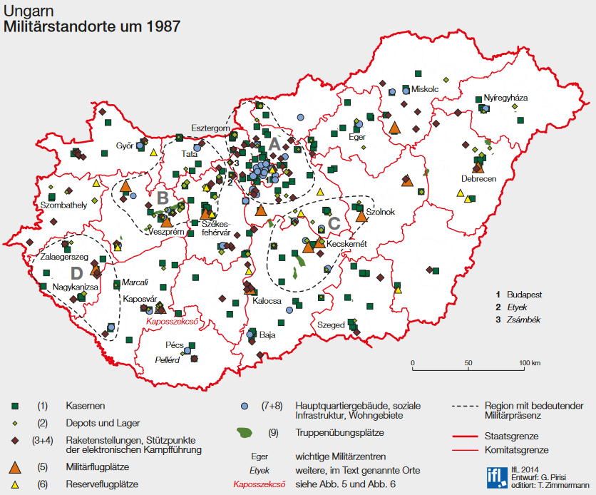 Katonai helyszínek Magyarországon (1987)