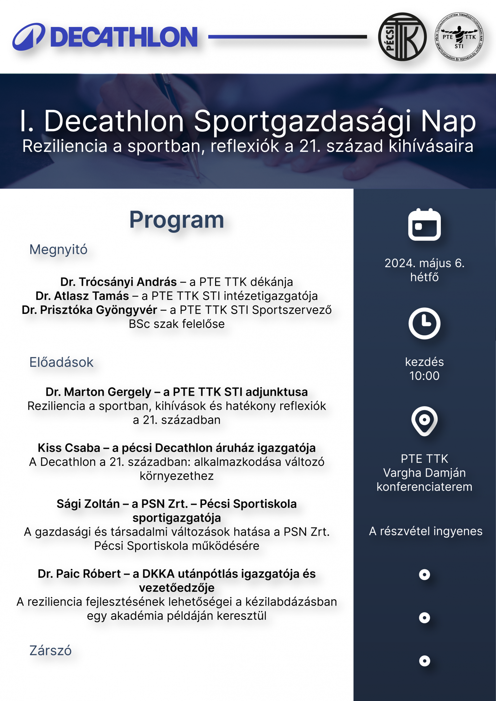 I. Decathlon Sportgazdasági Nap - plakát
